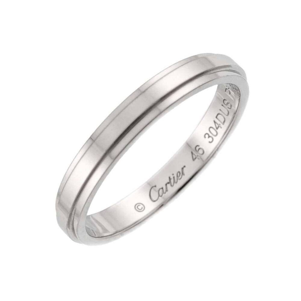 Cartier d Amour Ring #46, 2.5mm wide, Platinum.
